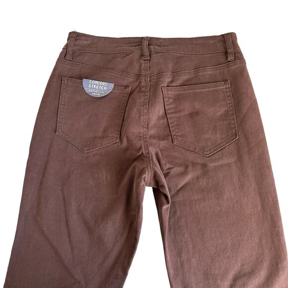 Indigo Rising Women’s Brown Raw Hemline Mid Rise Relaxed Bootcut Jeans Size 27 - Picture 8 of 9